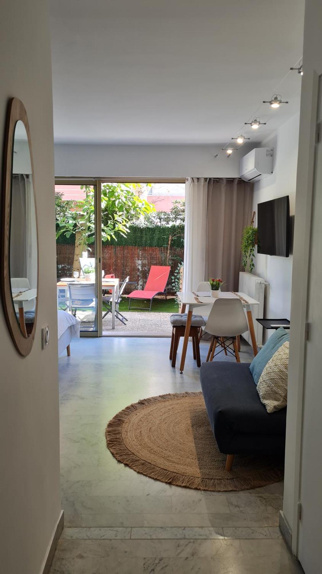 Studio Sun-Beach Avec Parking Et Jardin - 500M Des Plages De Juan Les Pins Antibes Esterno foto