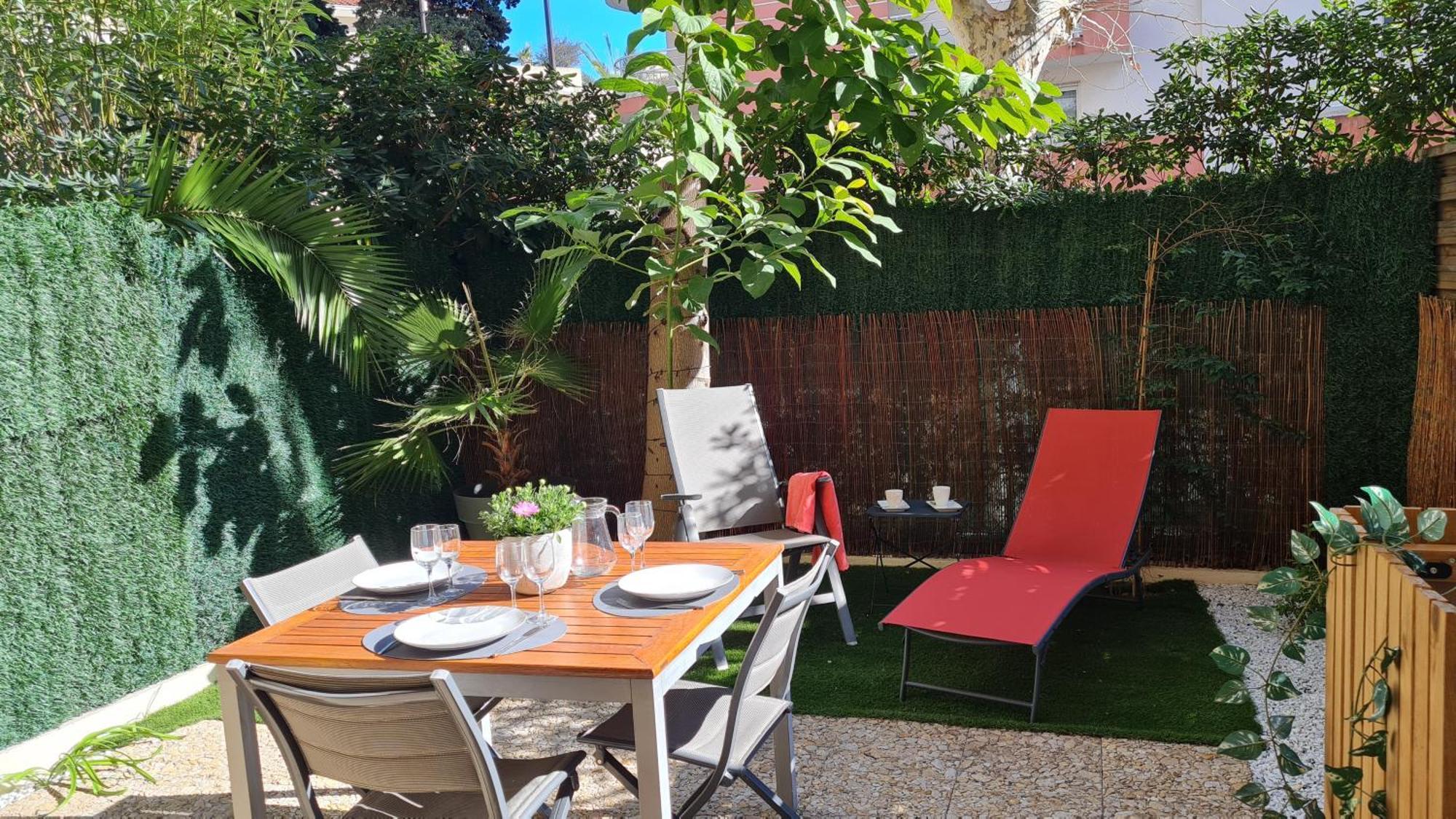 Studio Sun-Beach Avec Parking Et Jardin - 500M Des Plages De Juan Les Pins Antibes Esterno foto